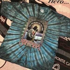 Vintage Carlos Santana Tie-Dye Graphic Tee